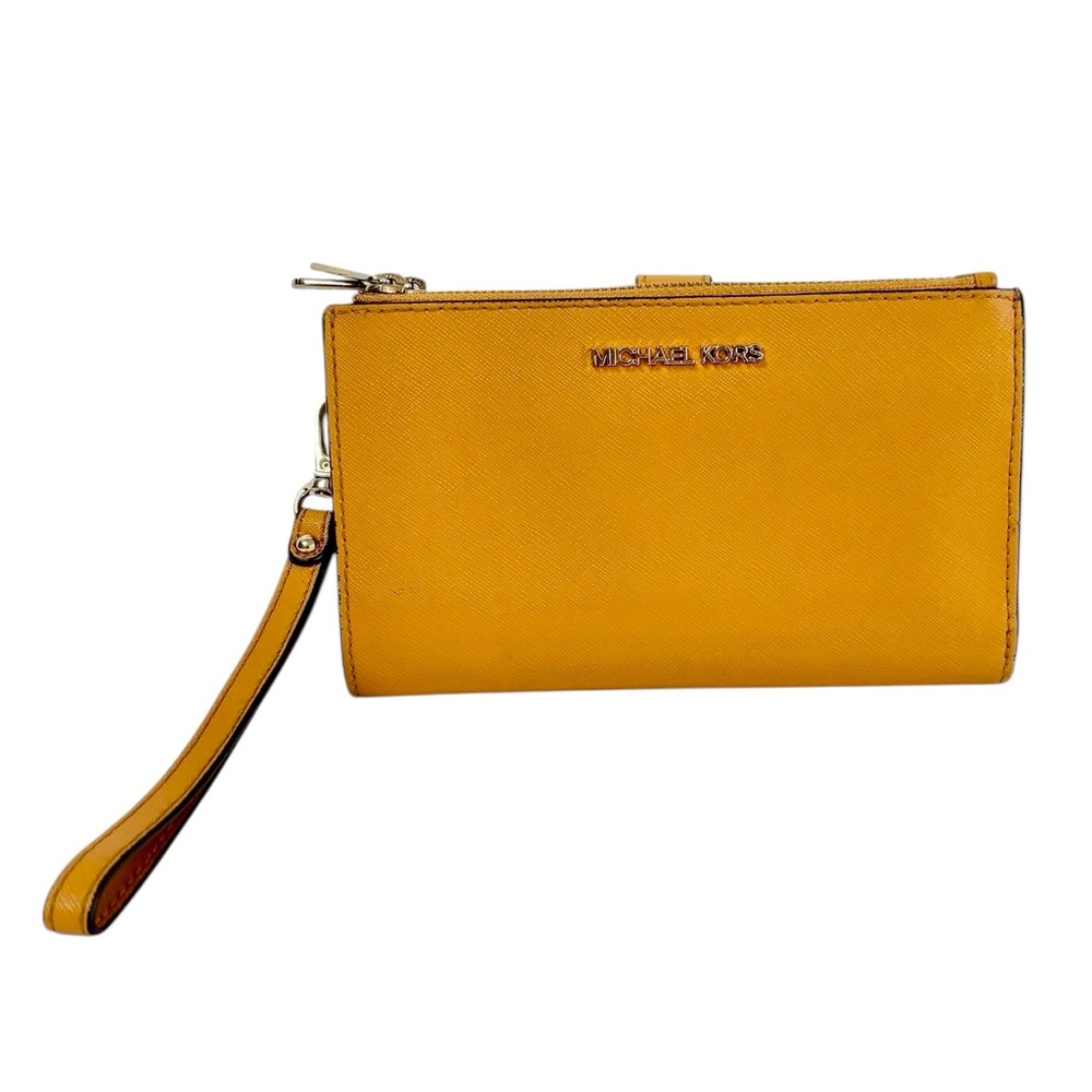 Michael Kors Mustard Wristlet Clutch
